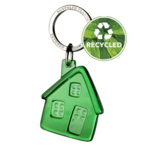 Talo-avaimenperä kierrätetystä materiaalista